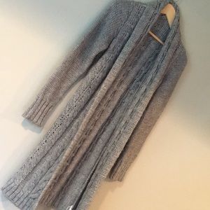 Long warm cardigan